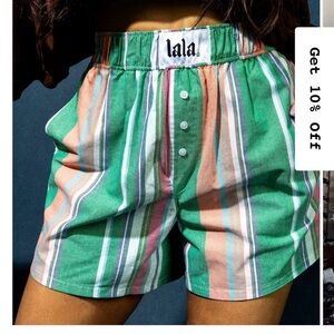 Dressed in Lala Country Club Stripe Boxer Shorts